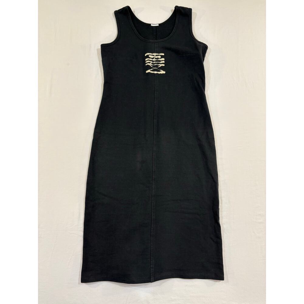 On The Rocks California Vintage 90s 100% Cotton Tank Dress Jacket Set Medium - Picture 3 of 13